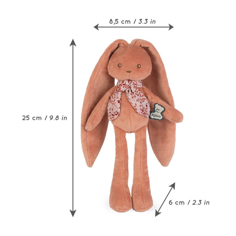 Kaloo Lapinoo My First Friend Corduroy Rabbit - Machine Washable - 10  Tall in Gift Box - Terracotta Ages 0+ - K969941 - Image 3